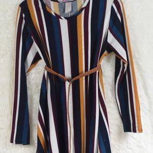 Long Sleeve Striped Dress